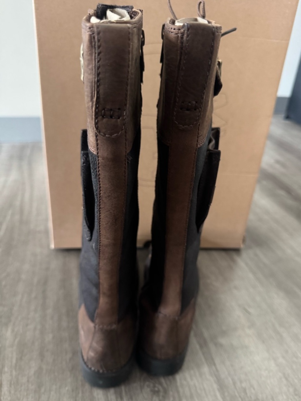 Timberland Earthkeepers Atrus Rugged Snap Brown Leather Tall Lace-Up Boots - Picture 6 of 10